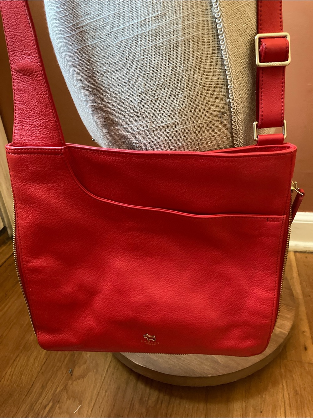 RADLEY LONDON Red Leather Crossbody Shoulder Bag